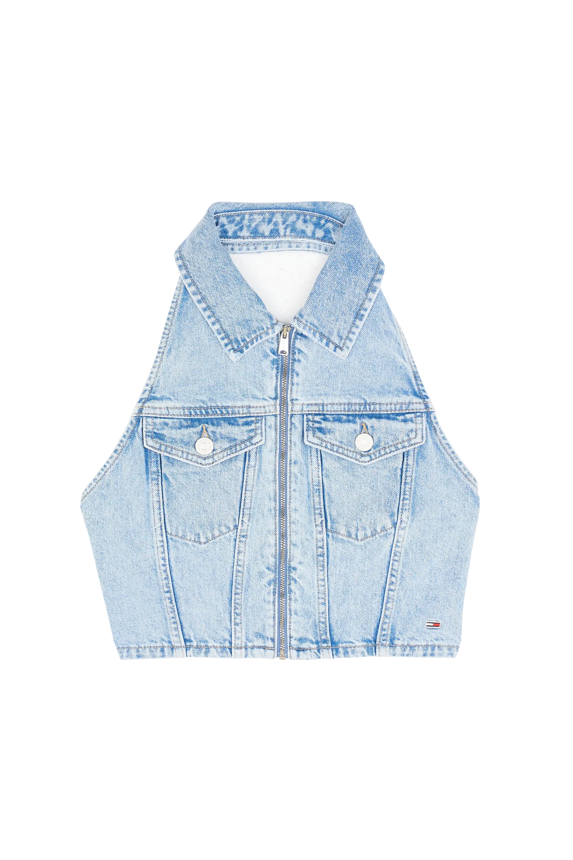 TOMMY JEANS Top HALTERNECK ZIP TOP A Bleu