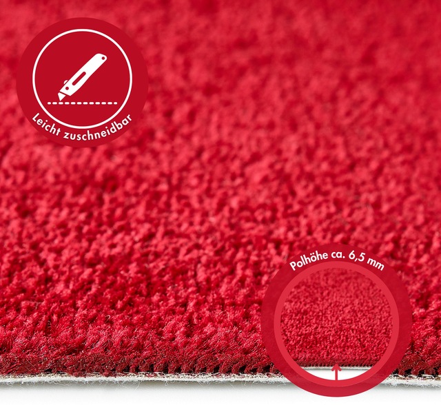 Andiamo Teppichboden »Ines, Kräuselvelours, Made in Netherlands« rechteckig 8,5 mm Höhe Uni Farben, Breite 400 cm, strapazierfähig & pflegeleicht