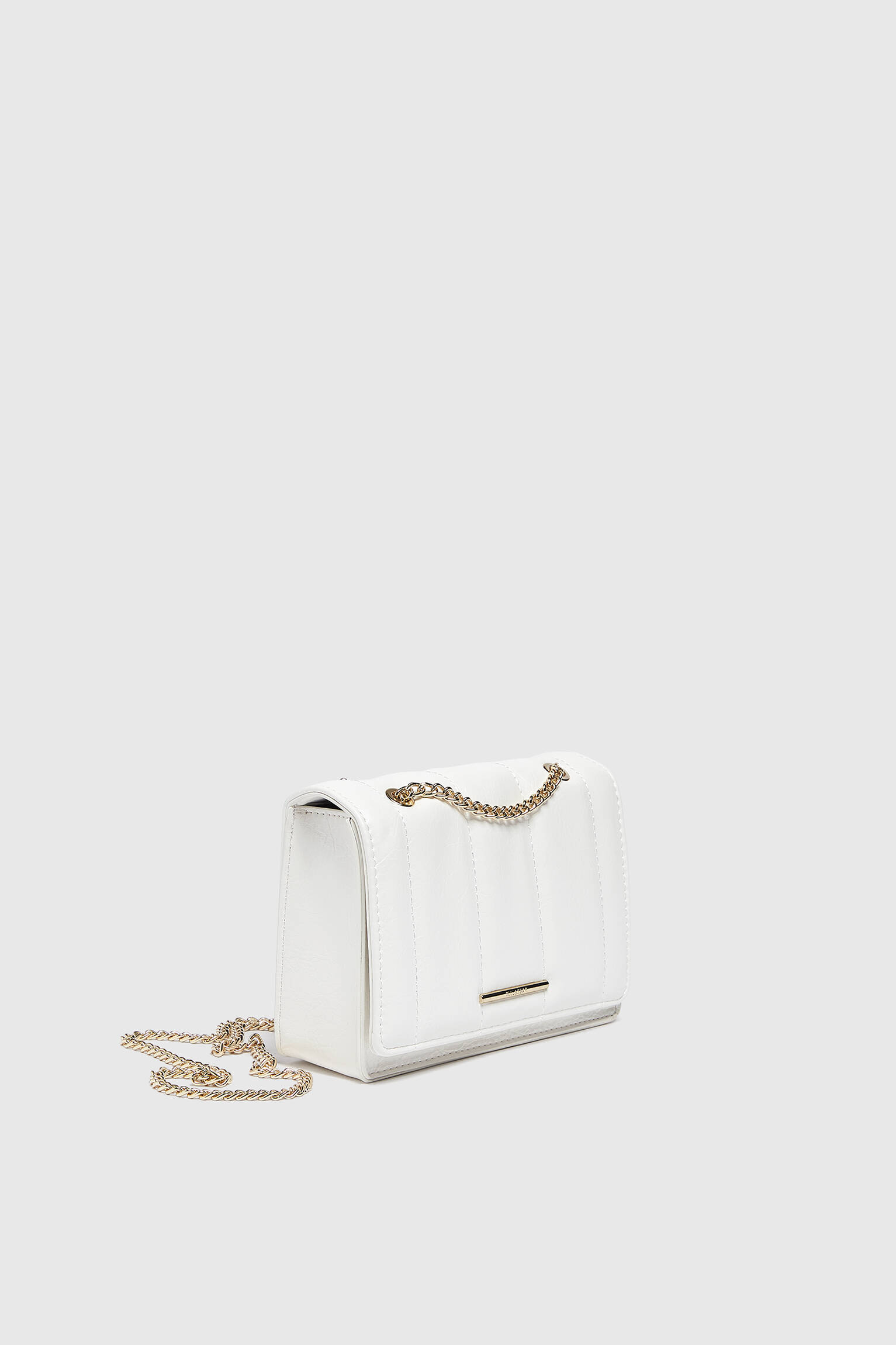 Bolsa de ombro com alça dupla - branca