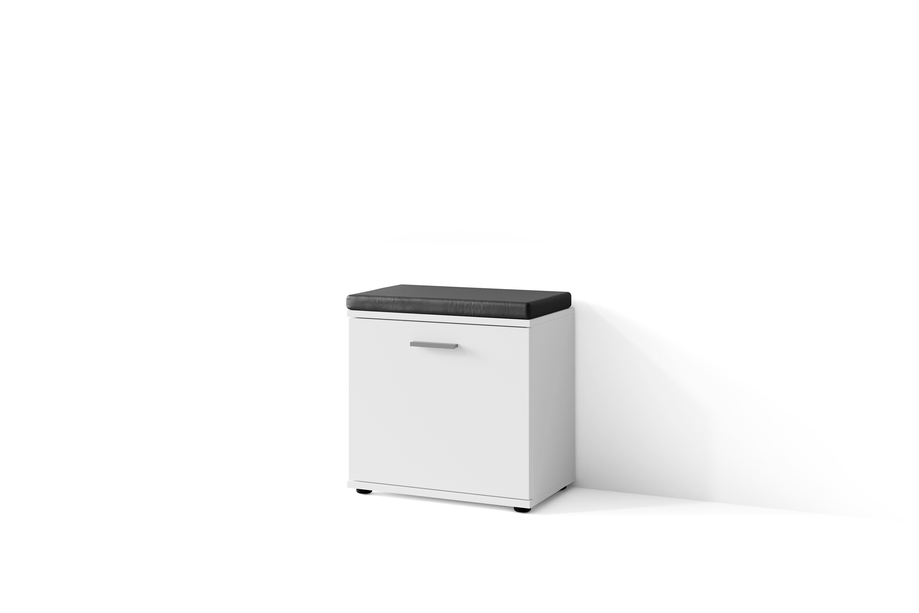 byLIVING Sitzbank JAKOB, Breite 48,5 cm, weiß/schwarz, Sitzkissen