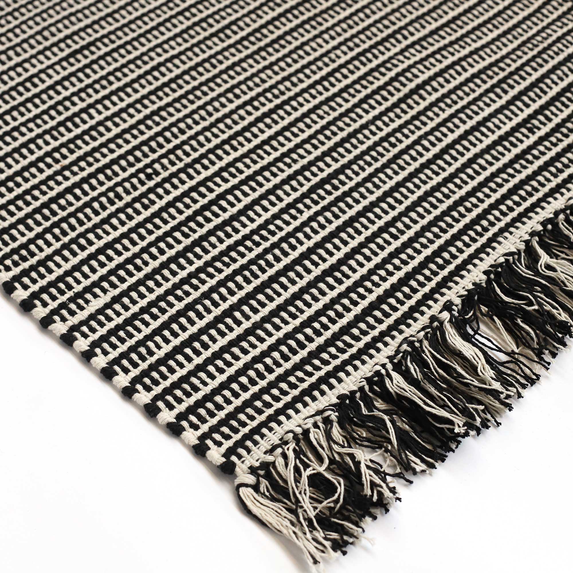 Mini-Rug 'Kreon' schwarz-weiß, B 90 cm, L 60 cm von fischer's lagerhaus