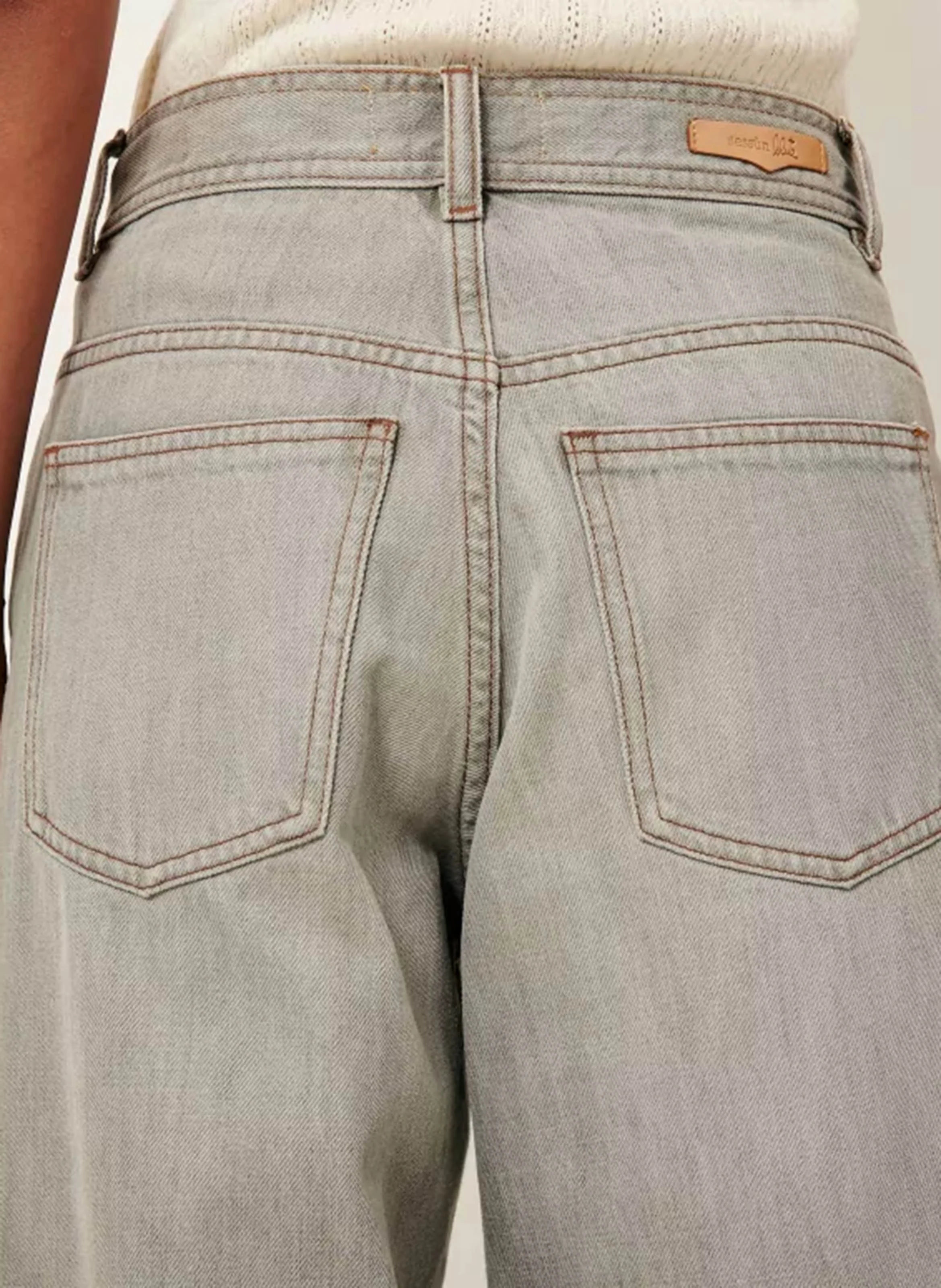 BAGGOU - Jean baggy en denim délavé | Gris