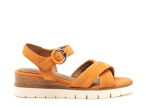 Tamaris nu pieds plats femme 28202 42 velours orange