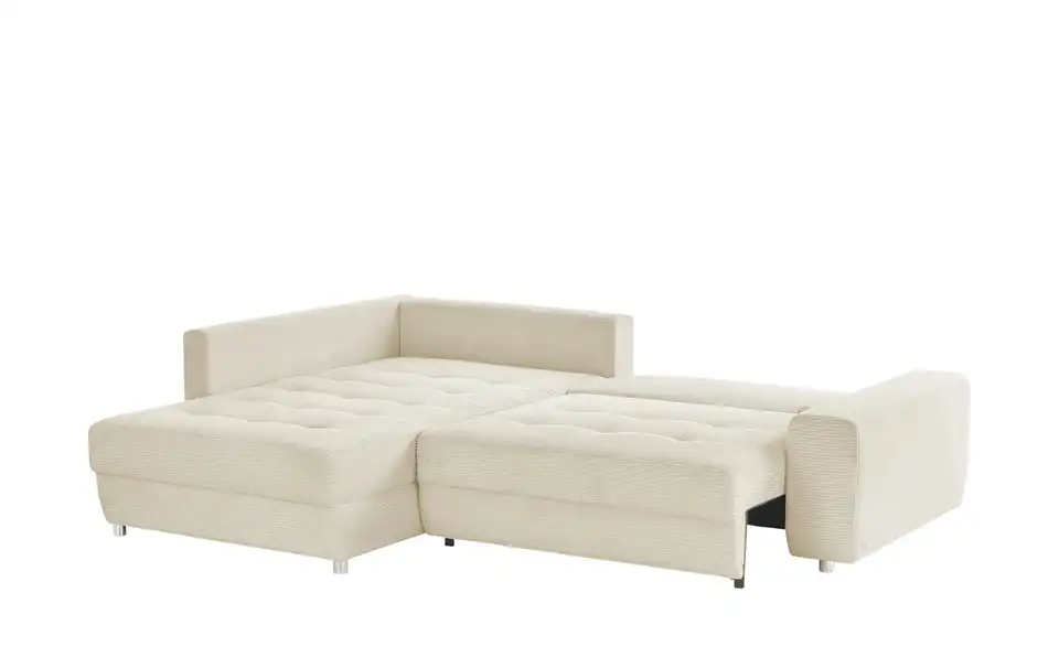 Ecksofa Arissa de Luxe Natur links Cordstoff
