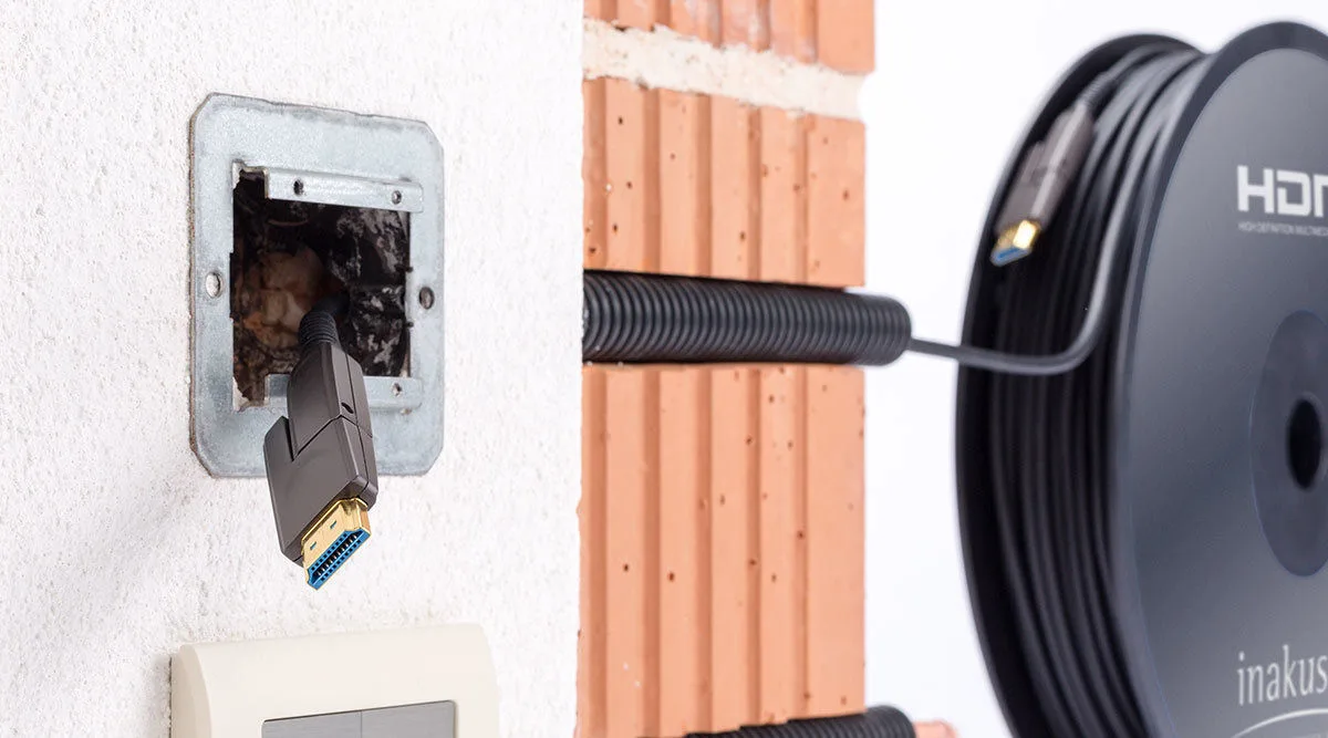 Inakustik HDMI-Micro 2.0 Optical Fiber Cable (10 m) Câbles HDMI