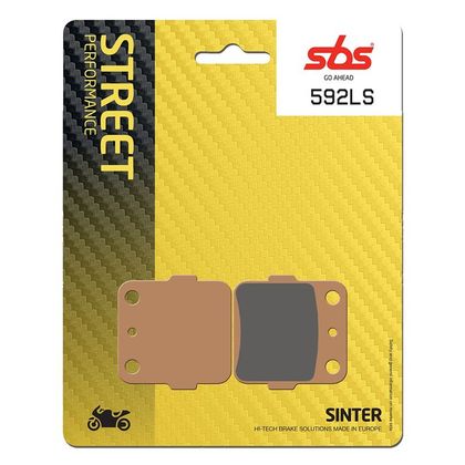 Plaquettes de freins SBS 592LS Sinter Métal Fritté avant/arrière (selon modèle)