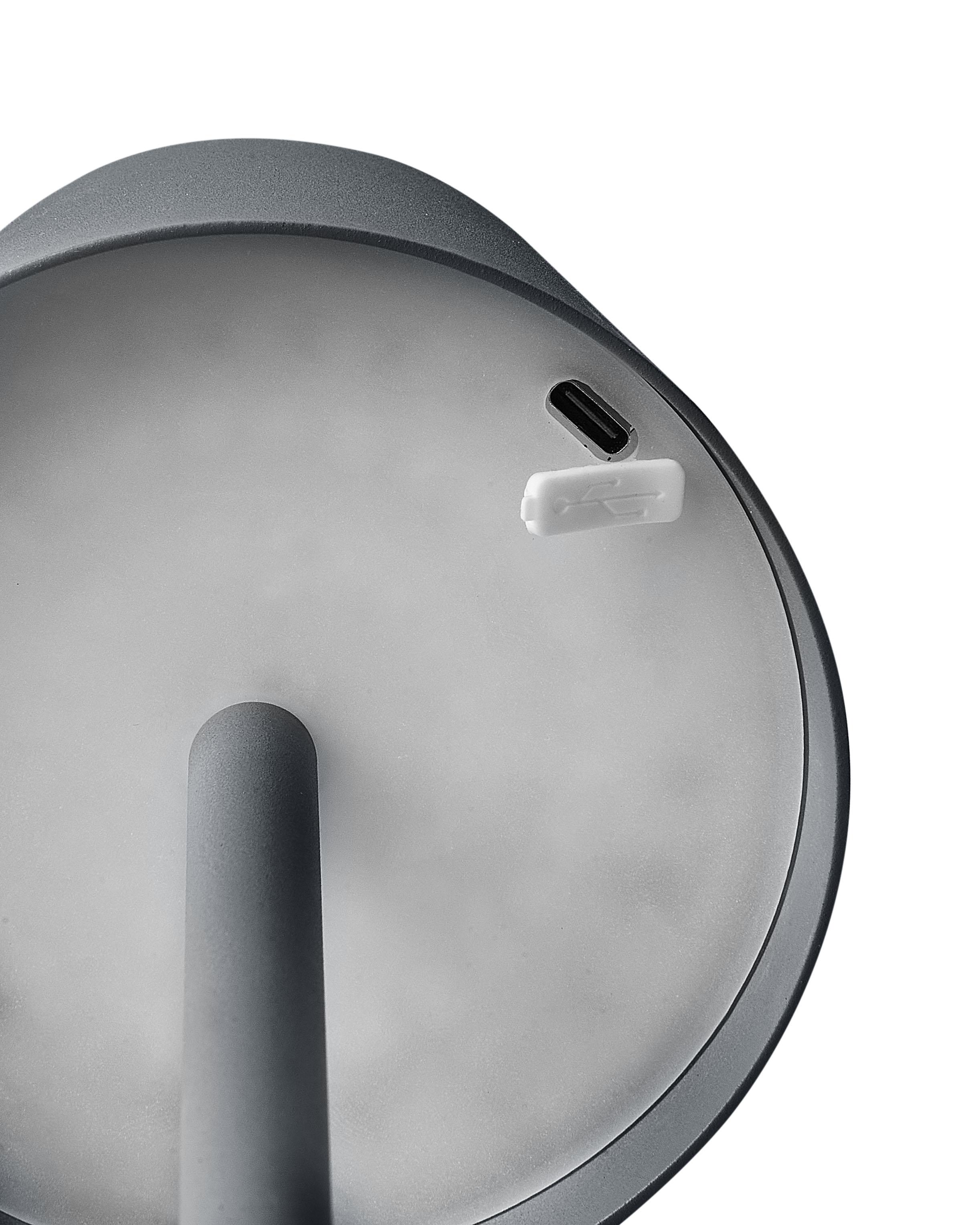 LED draadloze tafellamp BACEIRO met dimmer Metaal Donkergrijs