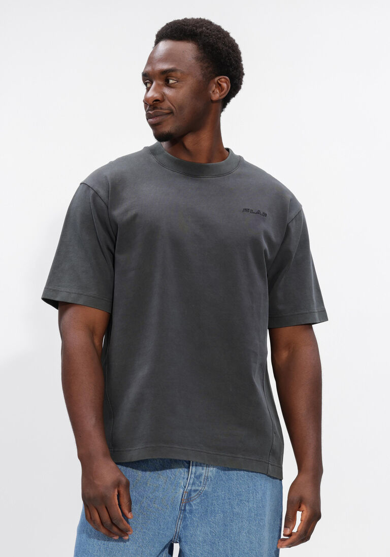 donkergrijze olaf hussein t-shirt washed studio ss tee
