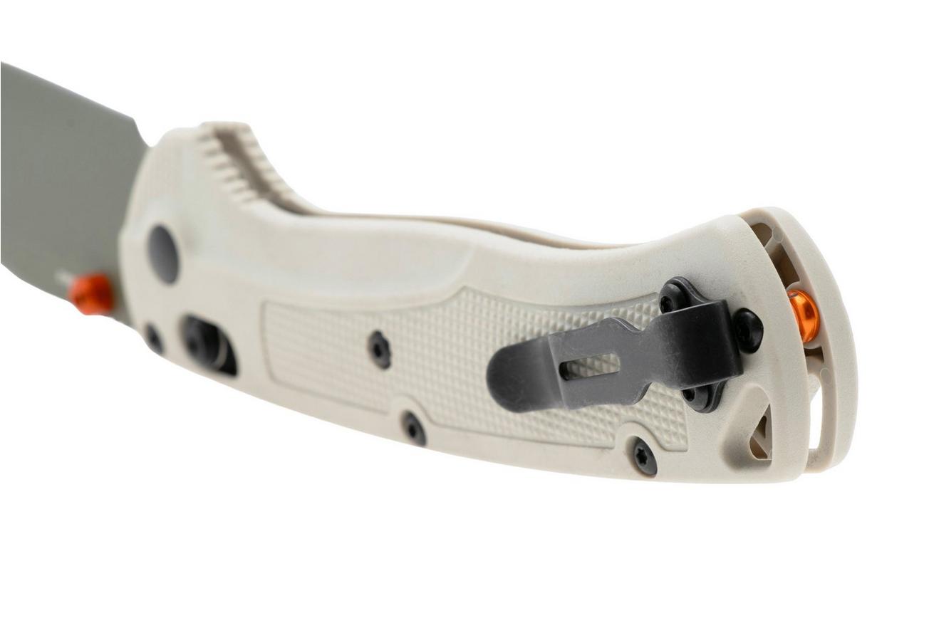 Benchmade Taggedout 15536GN-01 Green Cerakote Elmax, Tan Grivory, jachtzakmes