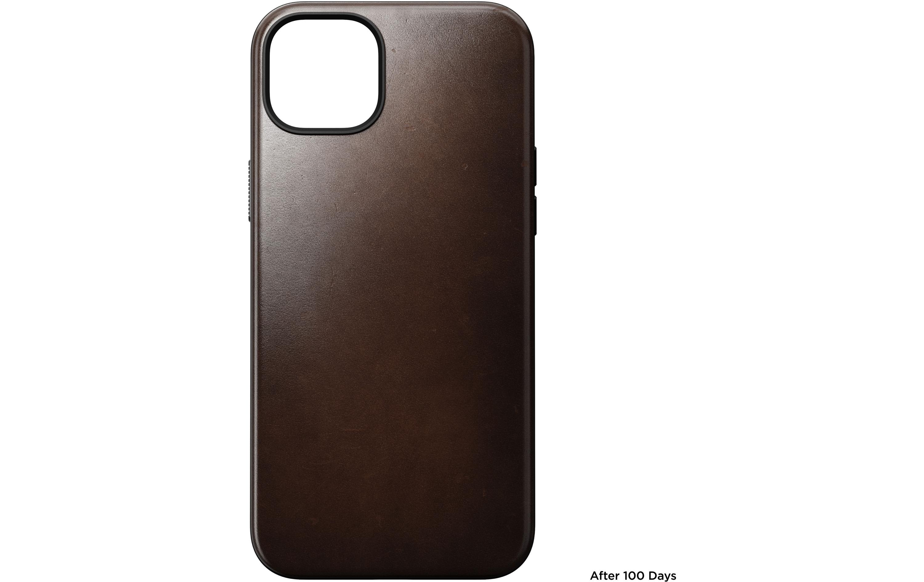 Back Cover Modern Leather Horween iPhone 15 Plus SchwarzModerne Schutzhülle aus Horween Leder für das Apple iPhone 15 Plus