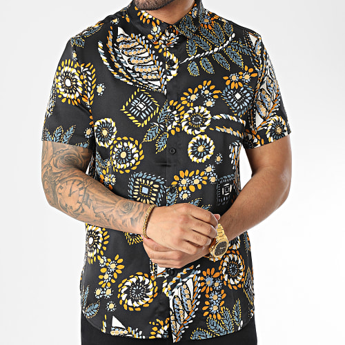 Chemise Manches Courtes Noir