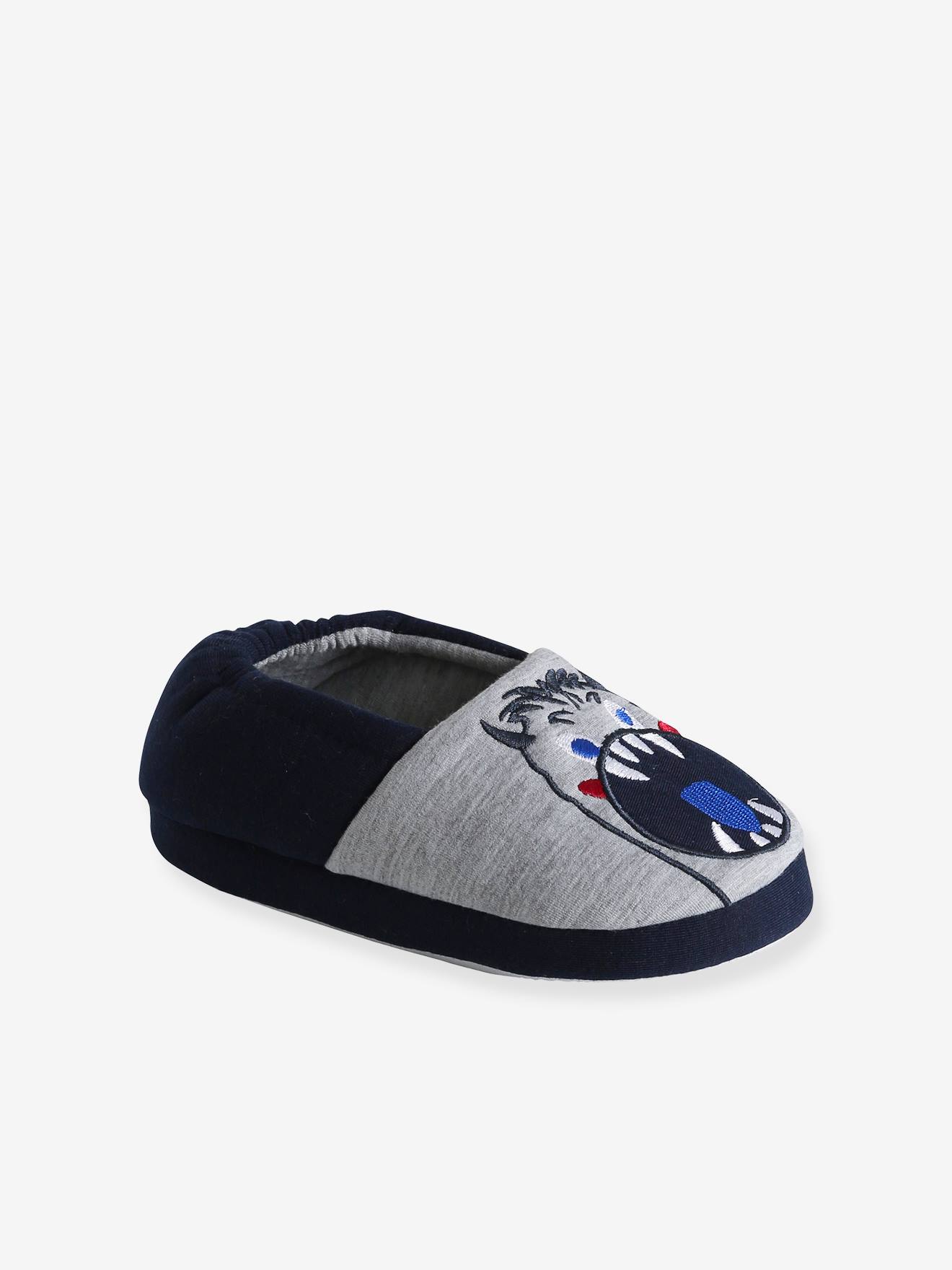 Pantufas infantis com forro de veludo 