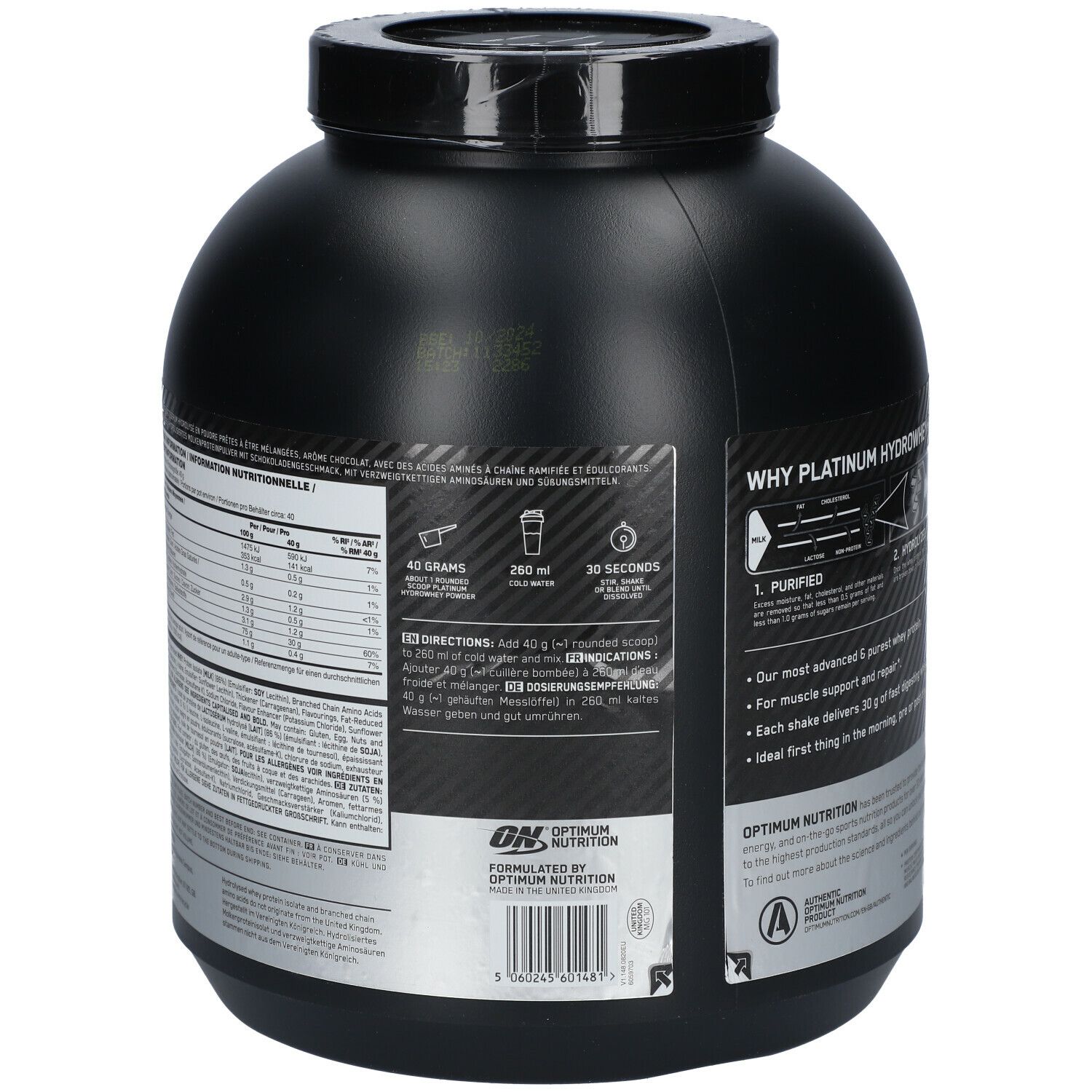 Optimum Nutrition Platinum Hydrowhey Milk Chocolate