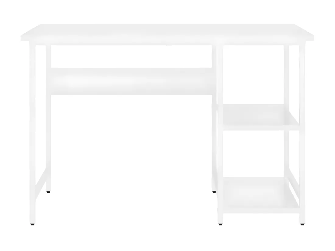 Bureau d'ordinateur Blanc 105x55x72 cm MDF et métal