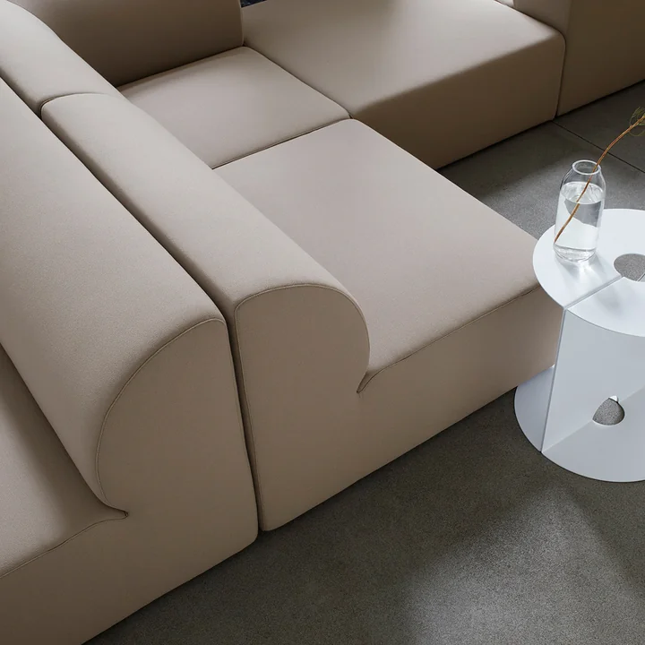 OUT Objekte unserer Tage - Weber 01 2.5-Sitzer Sofa, steingrau (Berlin 801 by OUT)
