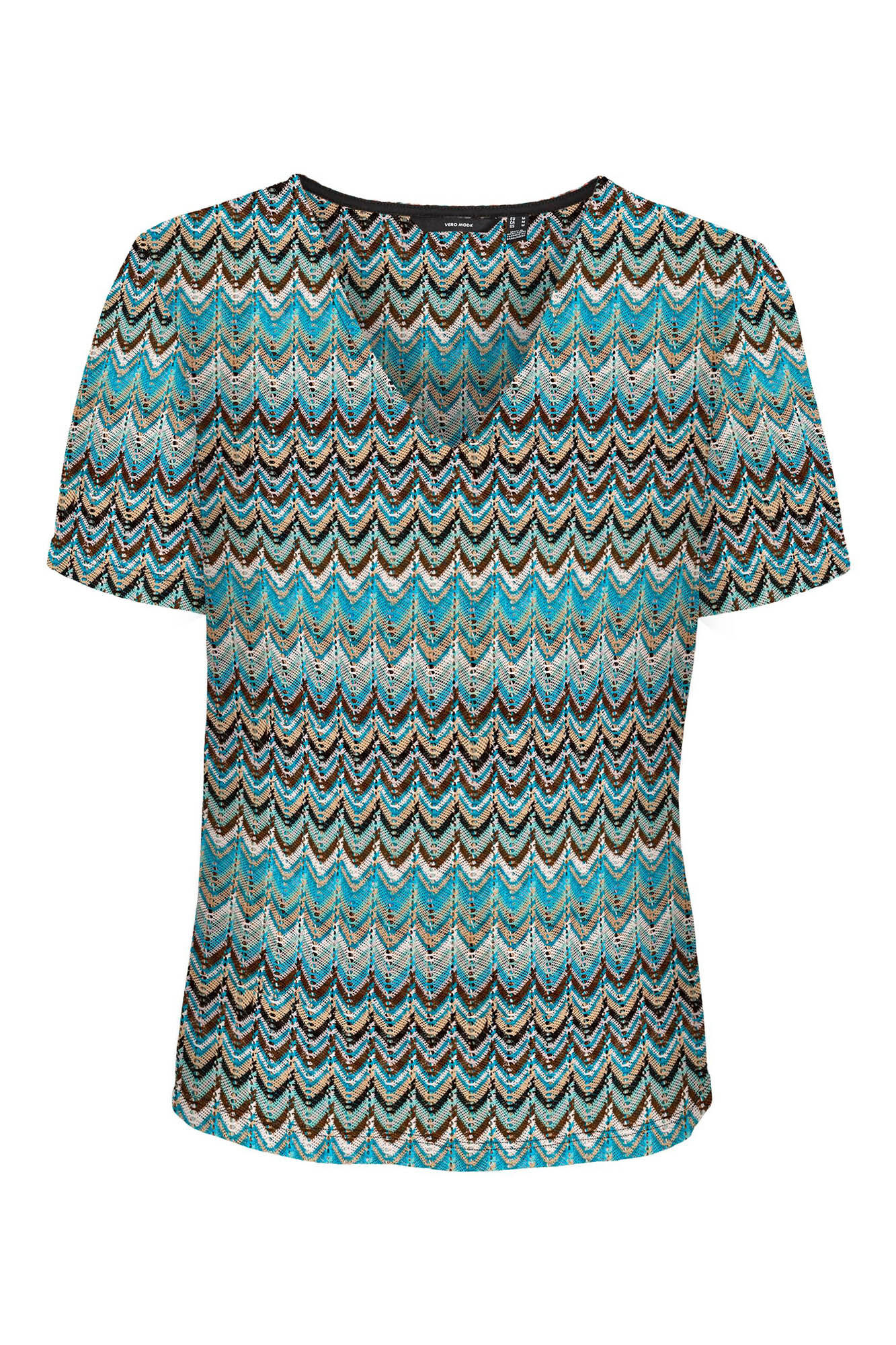 Blusa de manga curta - Azul