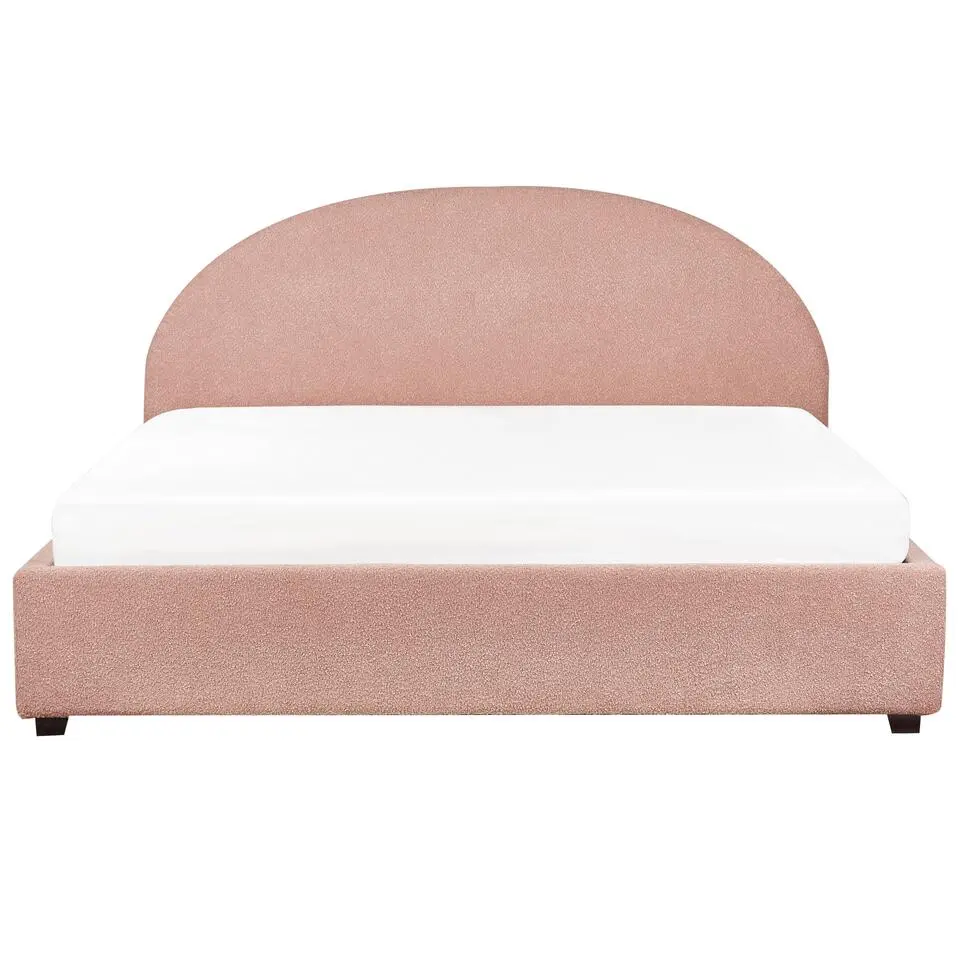 VAUCLUSE - Tweepersoonsbed - Pastelroze - 180 x 200 cm - Polyester