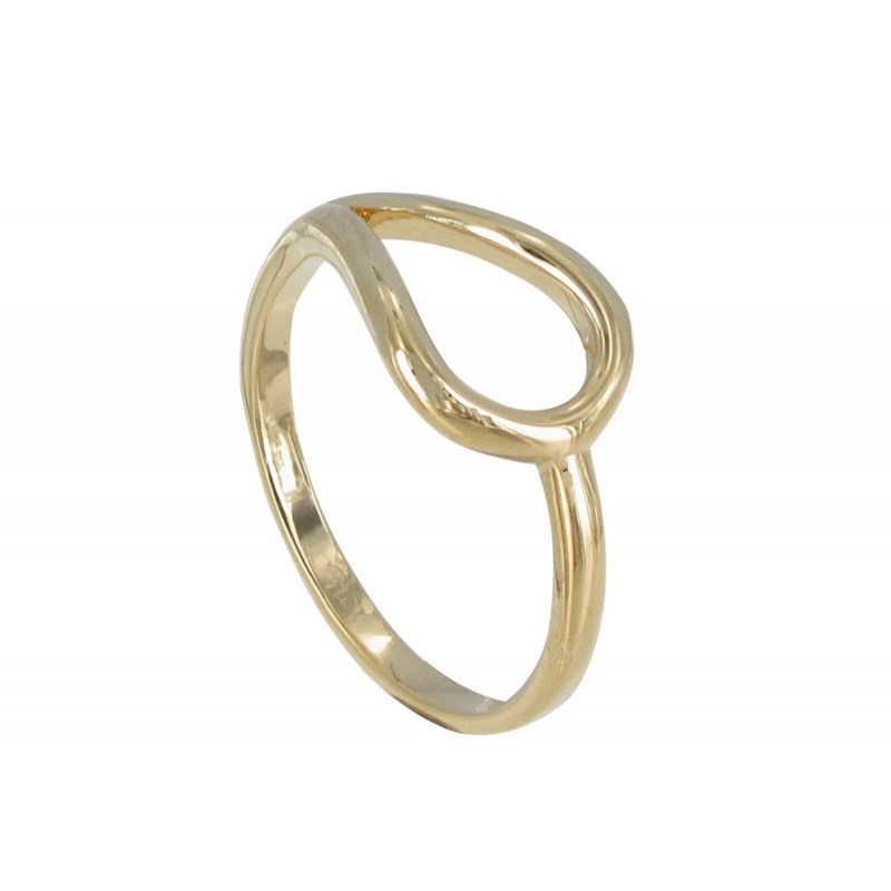 Bague Plaqué Or Goutte Evidée