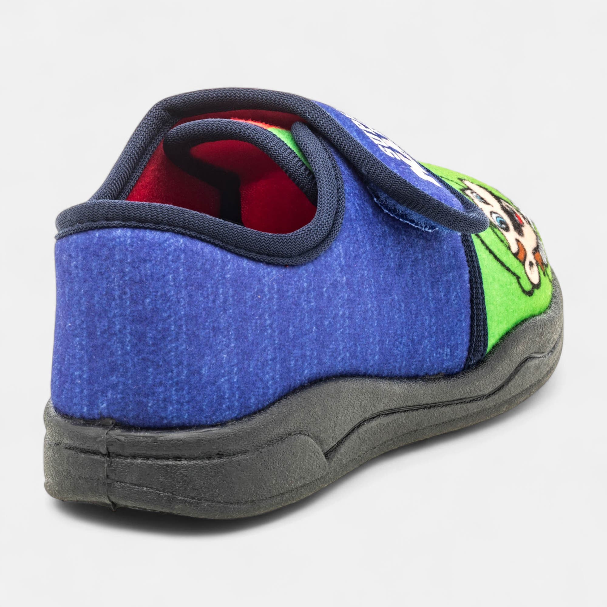 Pantoufles attaches velcros Garçon bleu marine