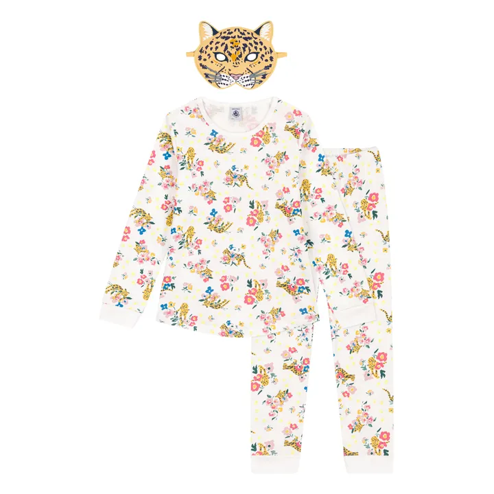 Petit Bateau Ensemble Pyjama Phosphorescent et Masque Mibale | Blanc