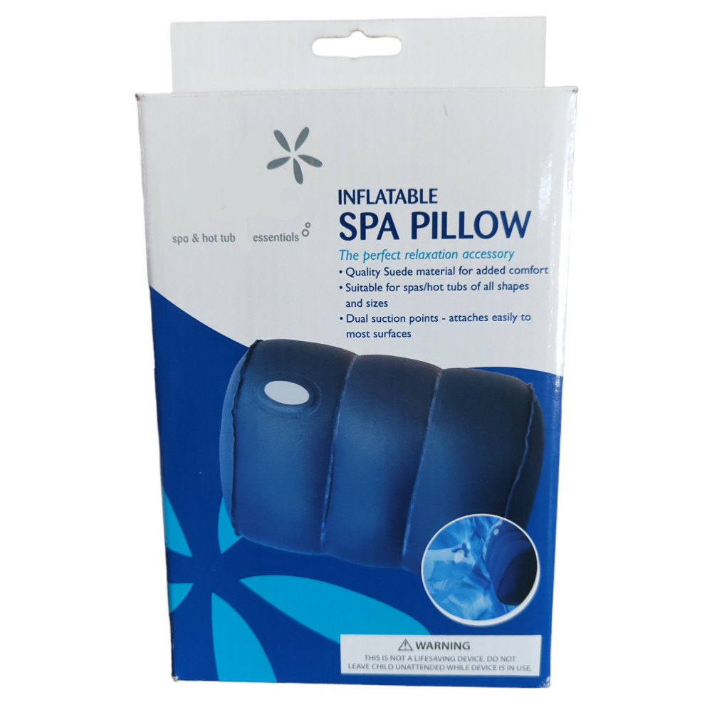 Oreiller gonflable avec ventouses pour bains et spa