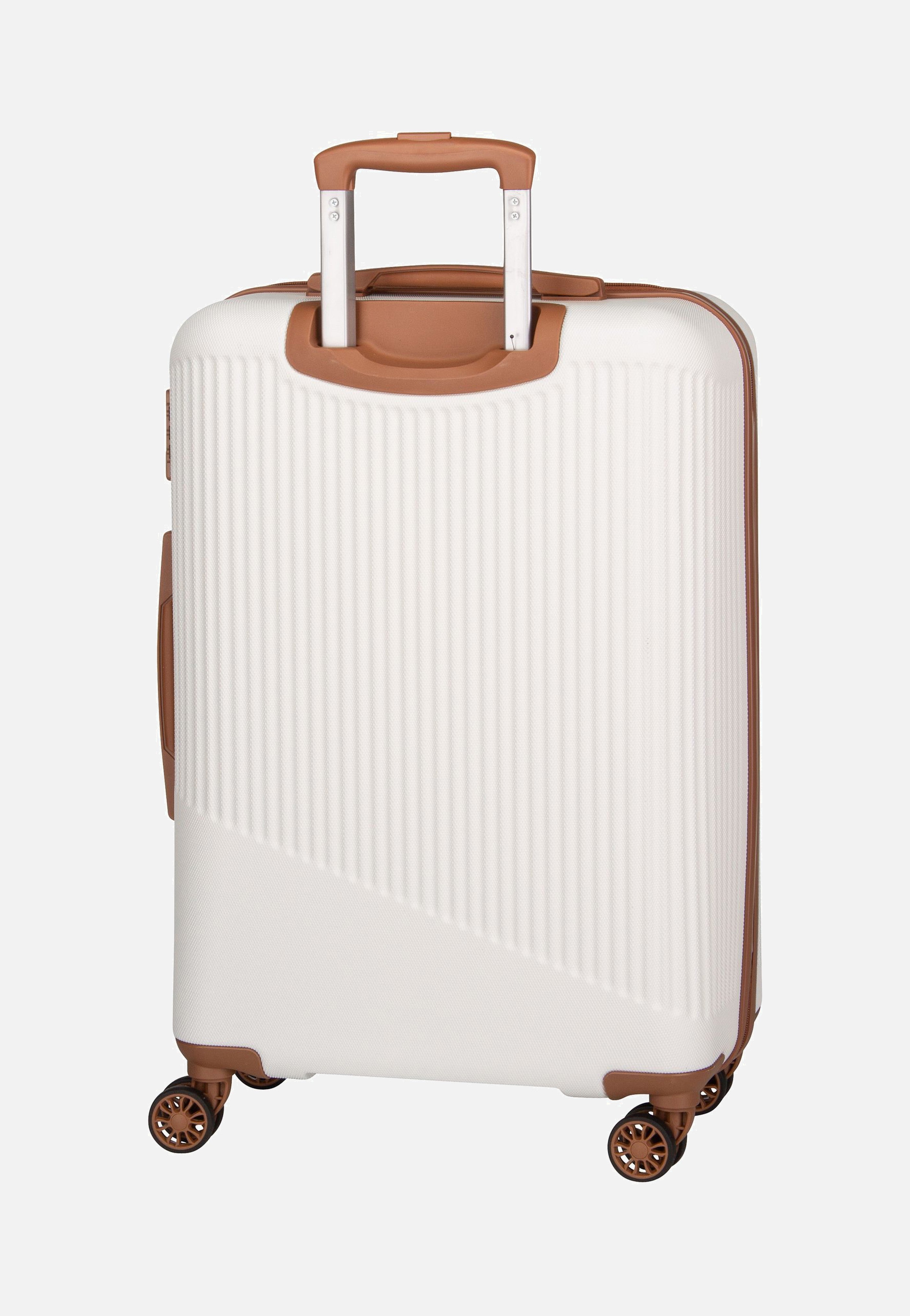 Bali 4w Trolley M Weiss/Cognac - Koffer