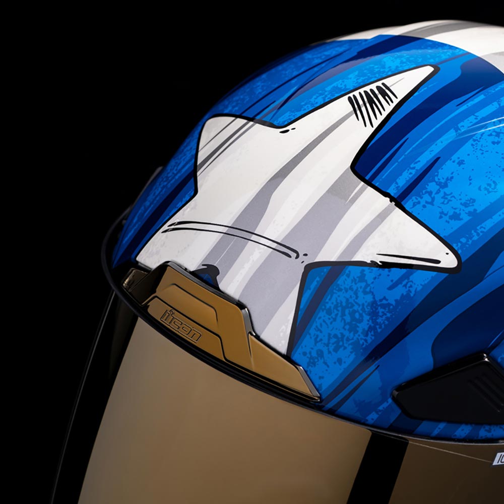 Icon - Casque Airframe Pro Tejas Libre™ Bleu / Beige / Rouge