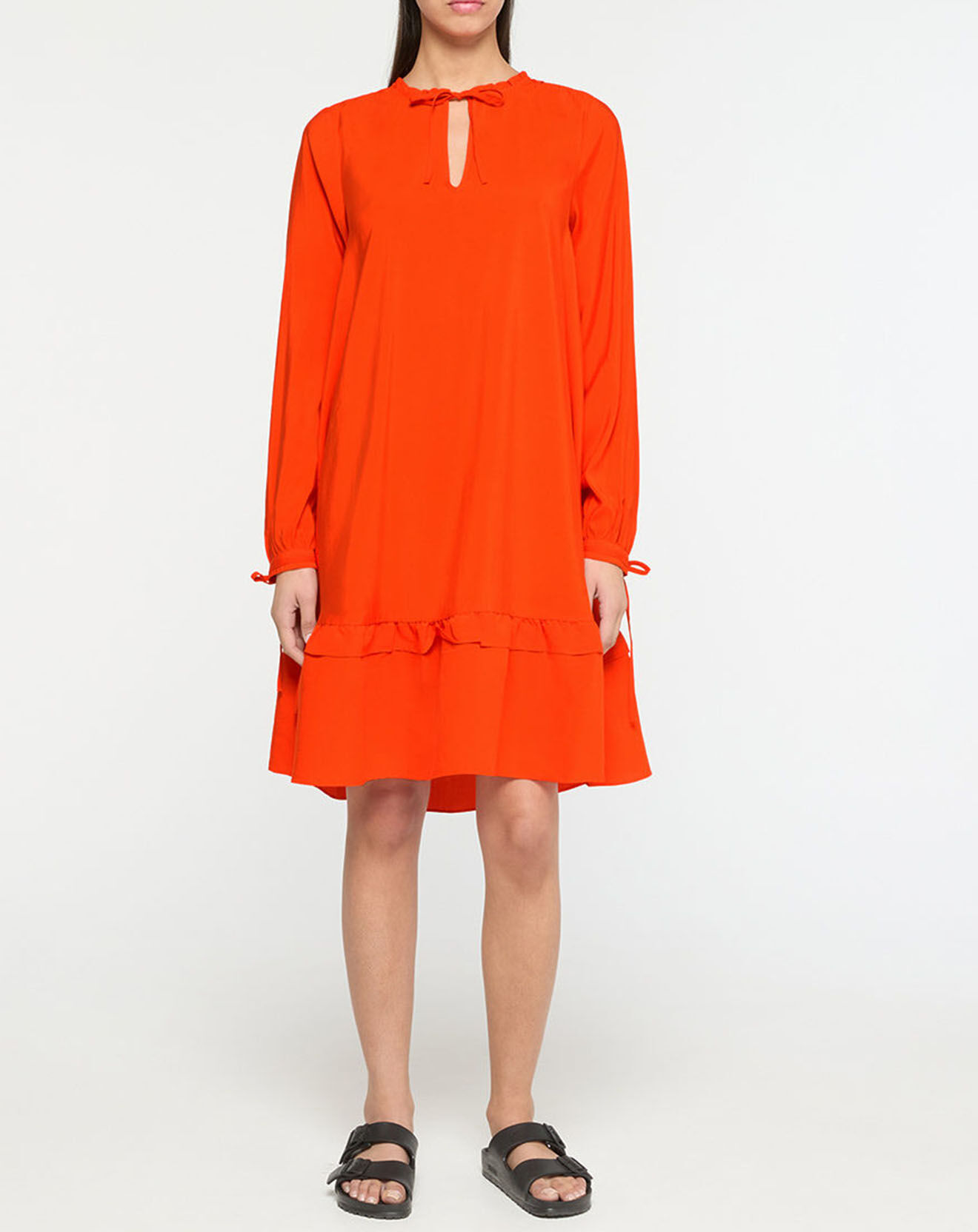 Scotch & Soda Robe courte à volants rouge