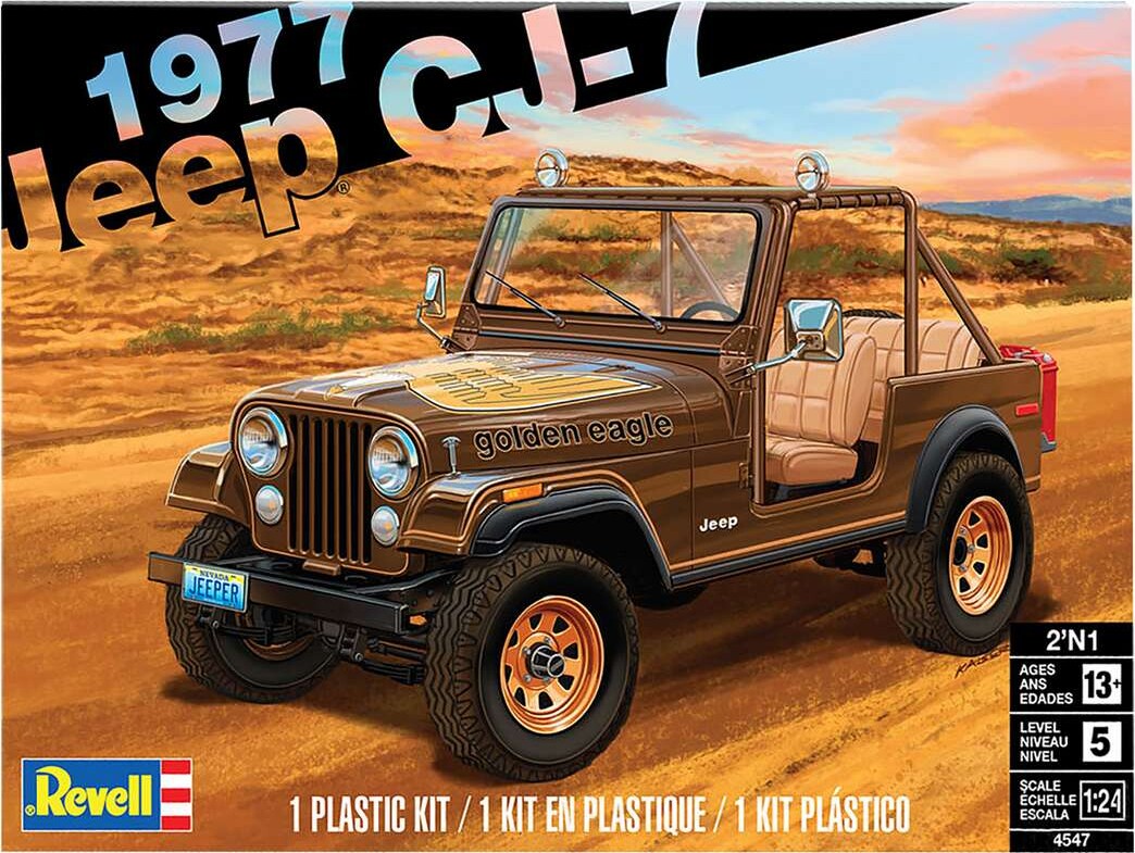 Revell - 1977 Jeep Cj-7 Modelbil Byggesæt - 1:24 - 14547