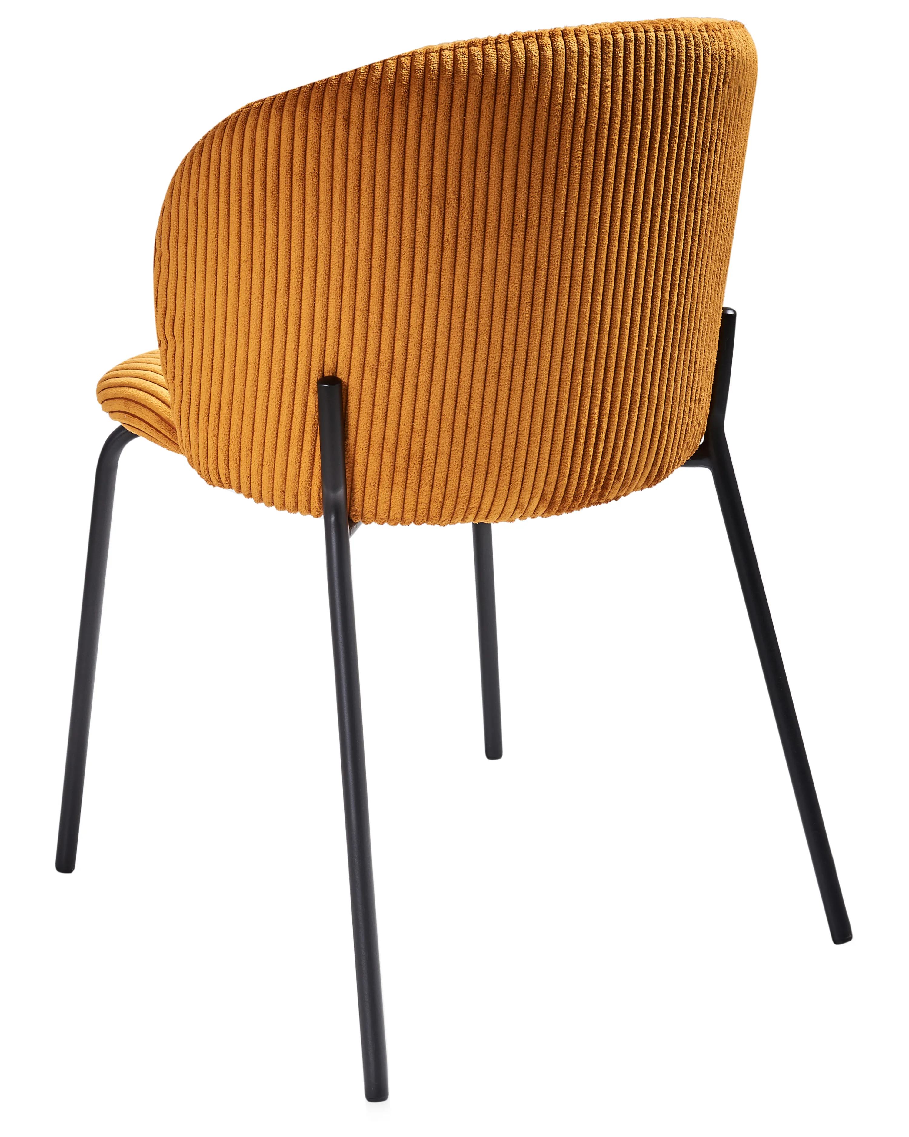 Set van 2 eetkamerstoelen MILES Corduroy Oranje