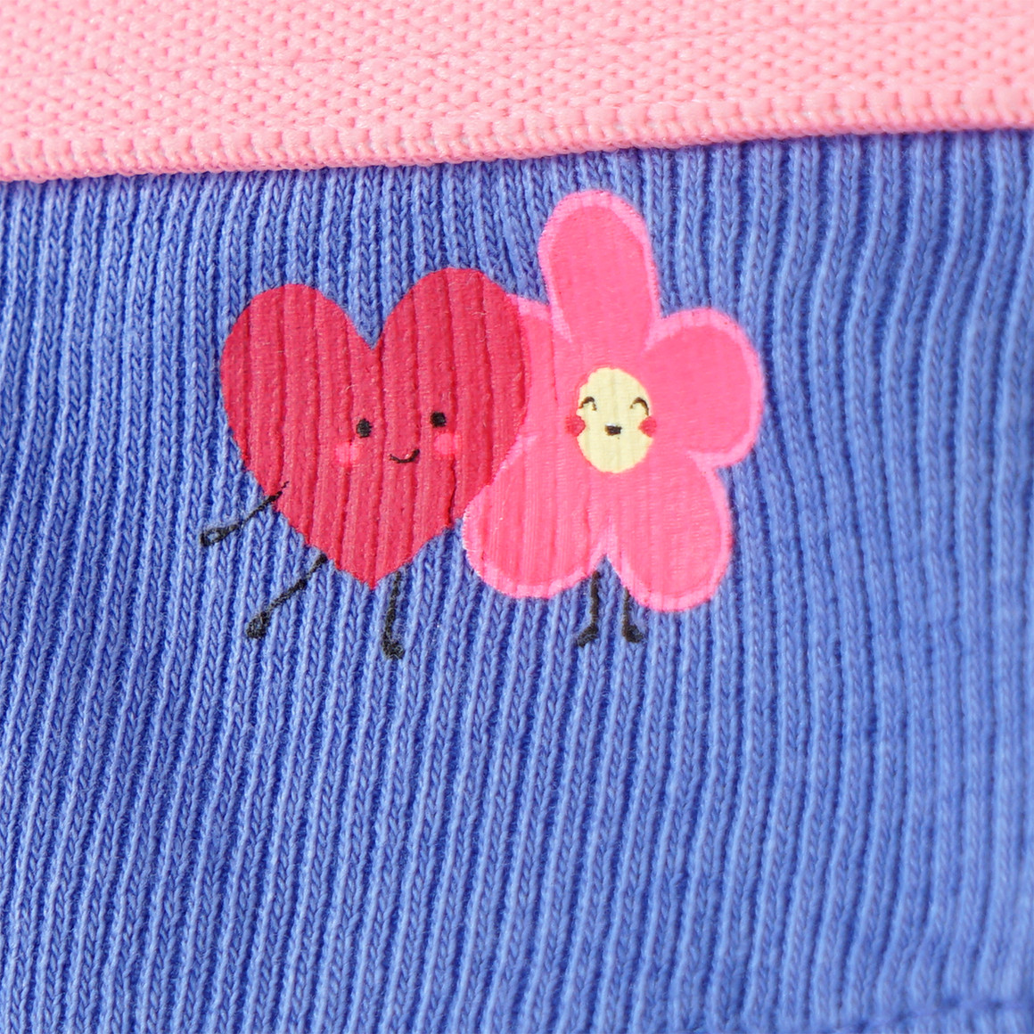 Famy 3 Mädchen Slips mit Rippstruktur rosa / zartrosa / blau