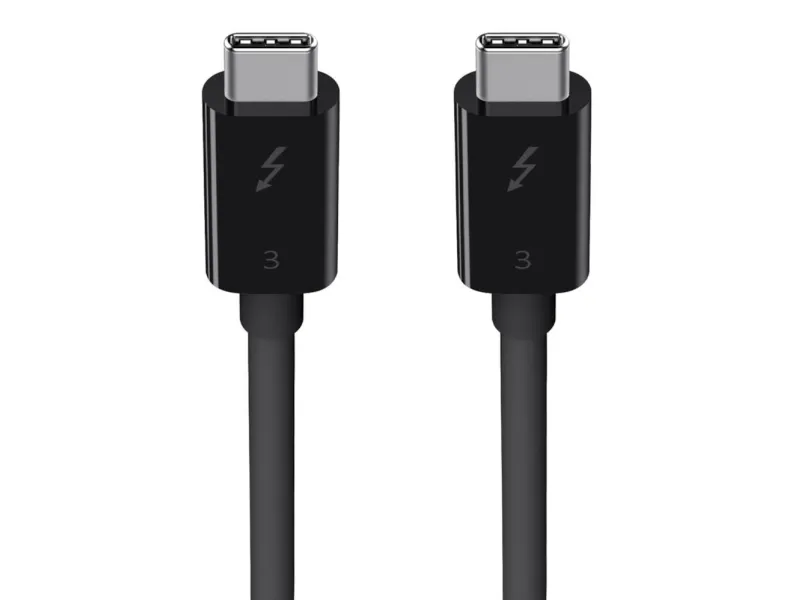 Belkin Thunderbolt 3 - Thunderbolt kabel - 24 pin USB-C (han) til 24 pin USB-C (han) - USB 3.1 Gen 2 / Thunderbolt 3 / DisplayPort 1.2 - 80 cm - sort - for P/N: F4U109tt