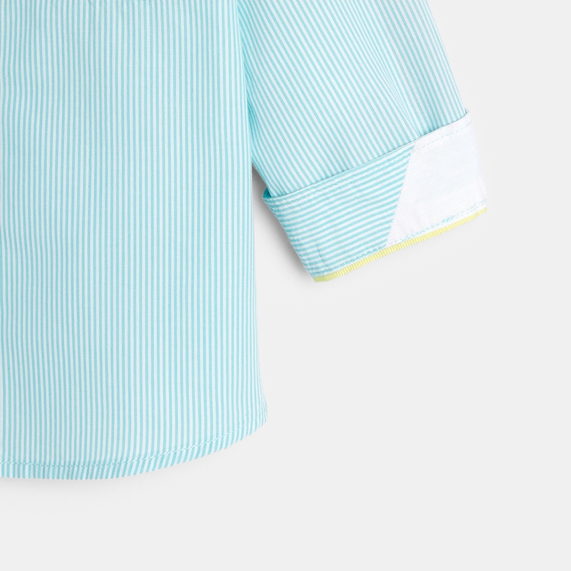 Chemise rayée bleue bébé garçon