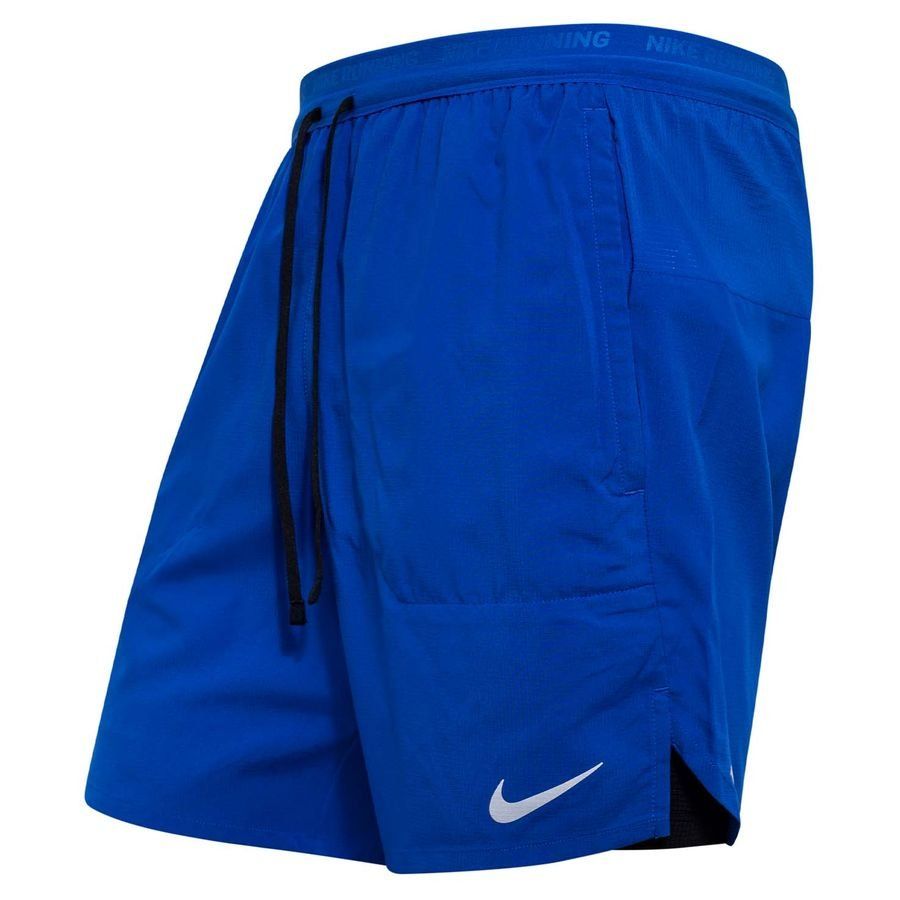 Nike Short Running Dri-FIT Stride 2 EN 1 - Bleu/Noir/Argenté