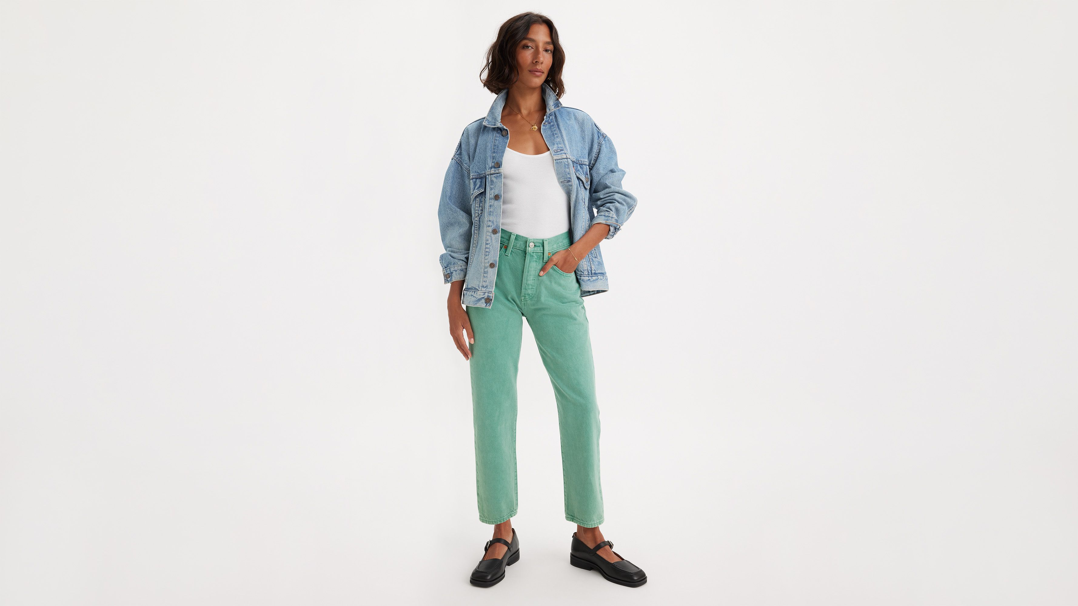Levi's® jean court 501® - Dusty Beryl Green 501 - Vert