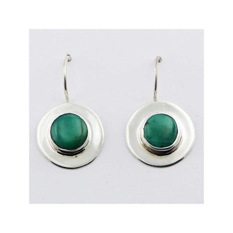 Dormeuses turquoise & argent