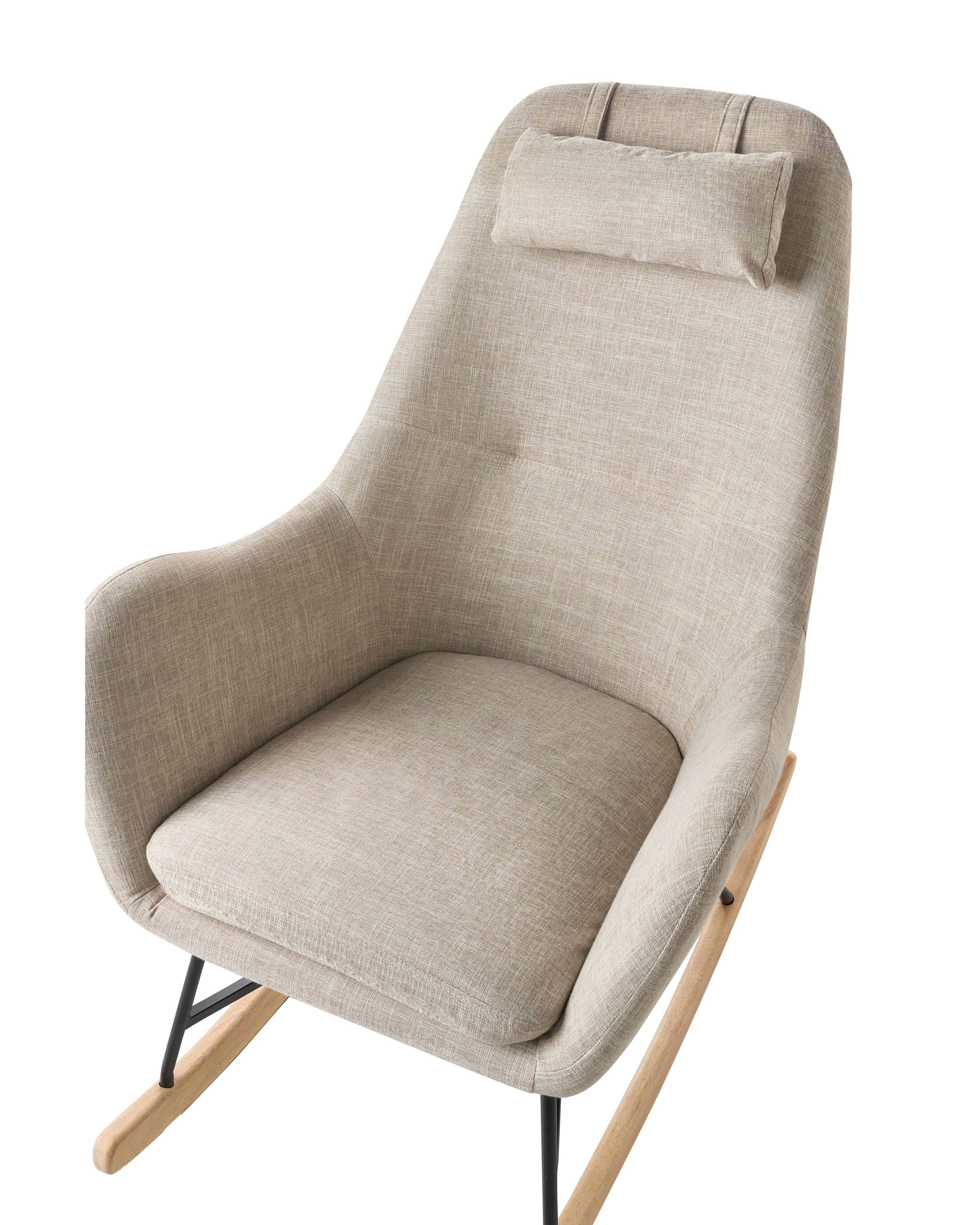Schommelstoel ARRIE Stof Lichtbeige