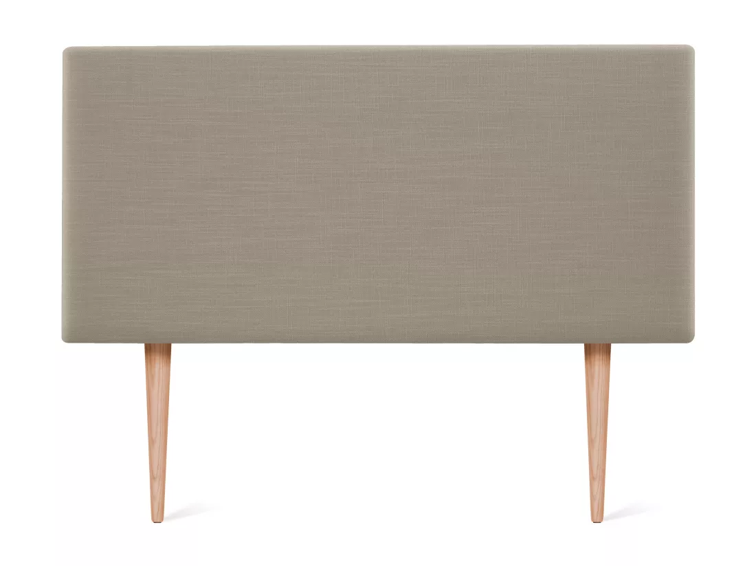 DHOME Tête de lit en lin naturel lisse 90x105cm avec pieds Lits 80/90 - Terre