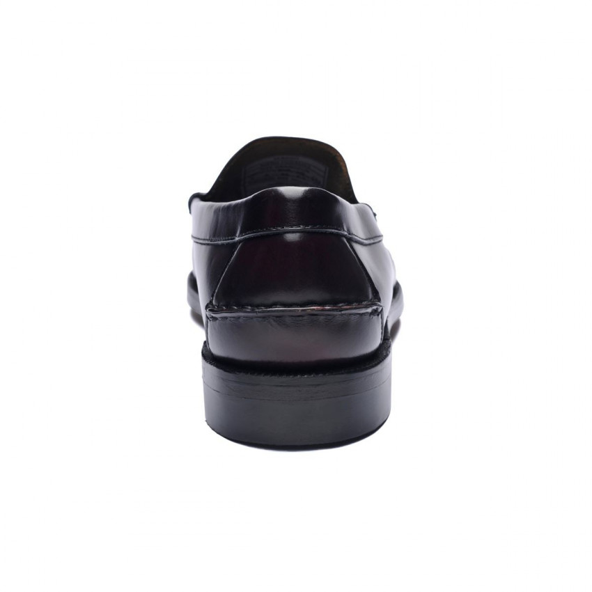 CLASSIC DAN WIDE Brown Burgundy MOCASSIN-Mocassin pour homme en cuir pleine fleur