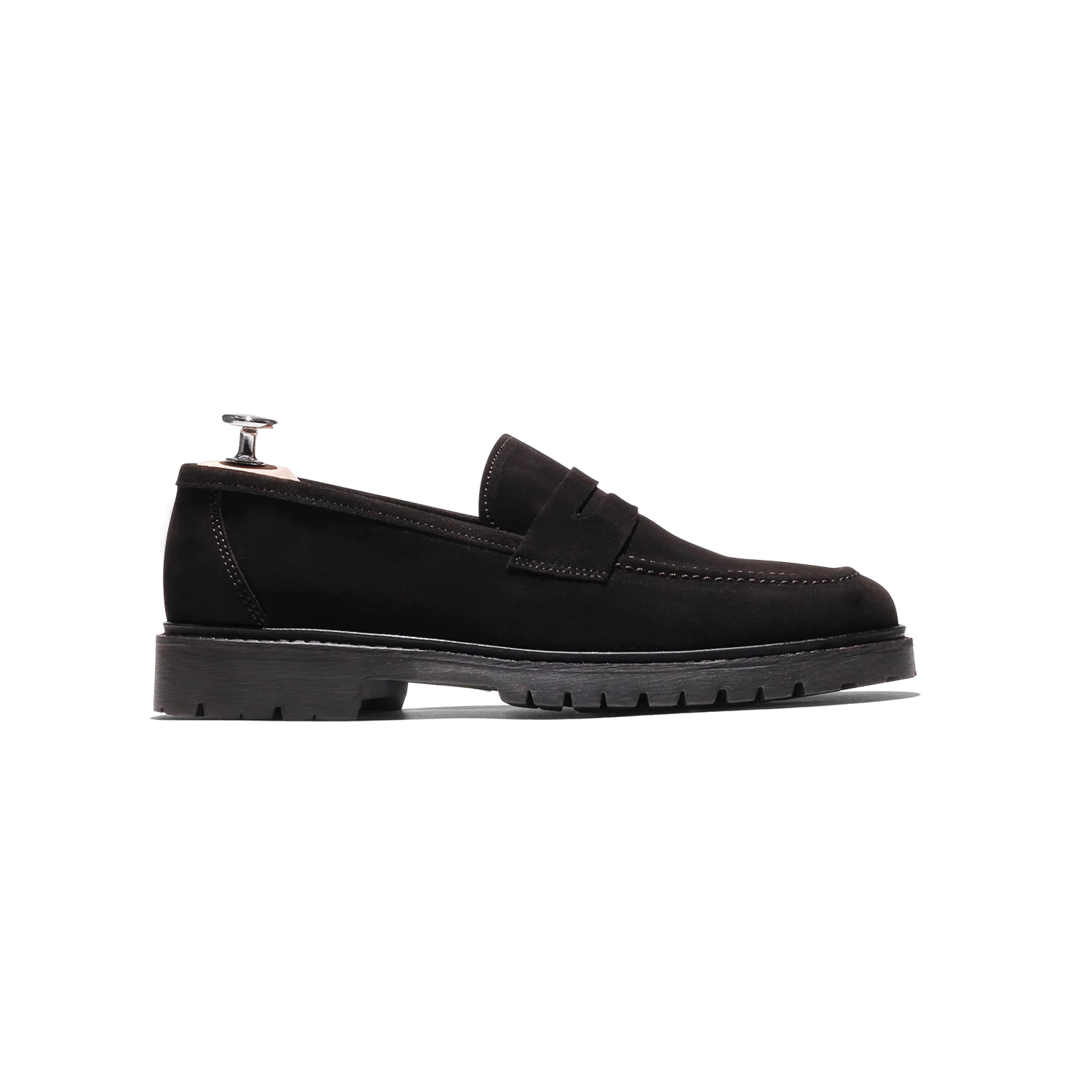 Mika-Mocassin en velours marron