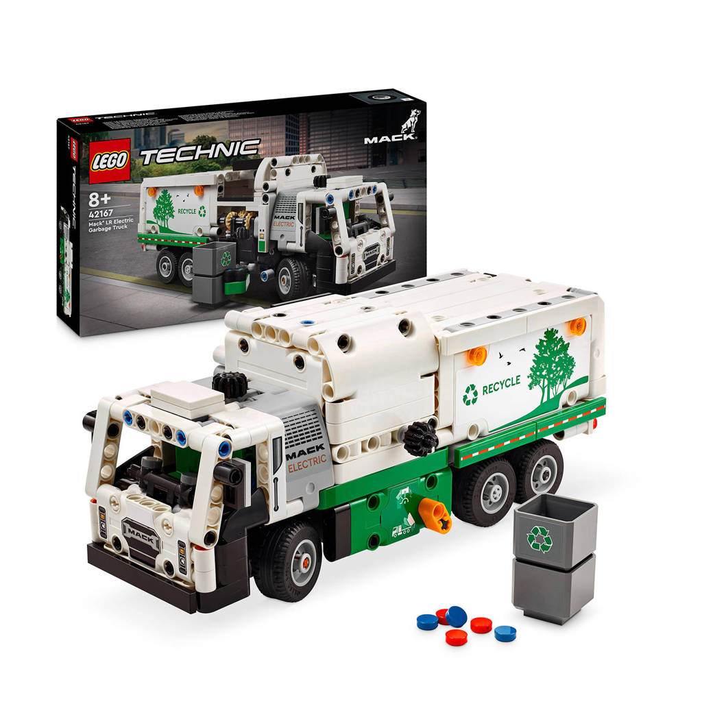 Lego blijft leukMack LR Electric vuilniswagen Speelgoed Vrachtwagen Voertuig Set 42167