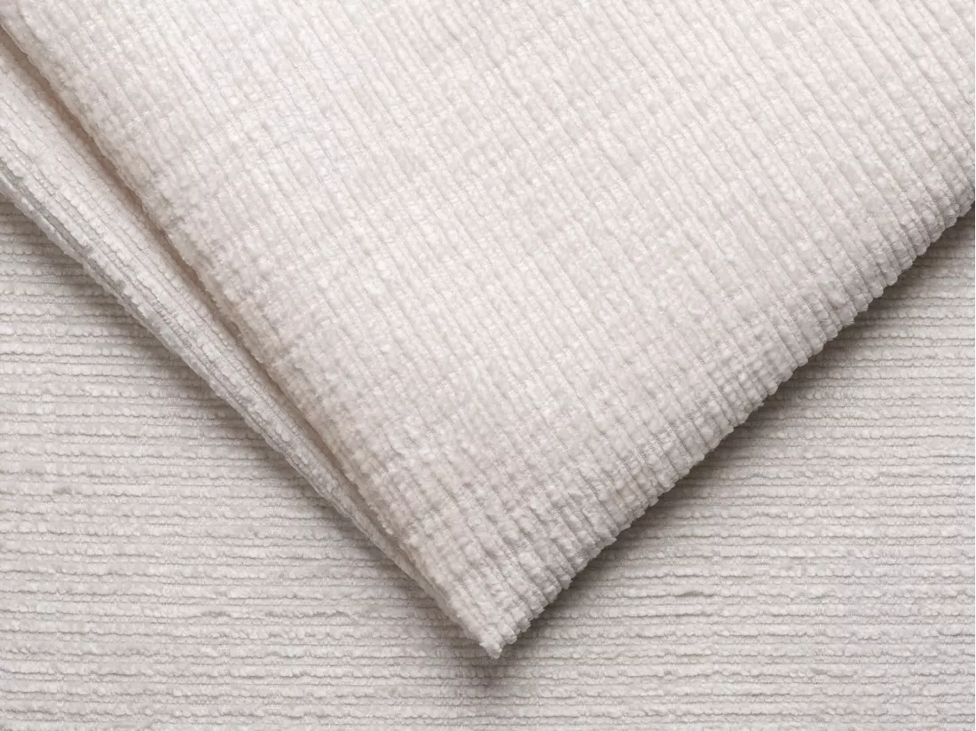 Canapé 3 places convertible express en tissu texturé beige - Couchage 140 cm - Matelas 18 cm LORETO