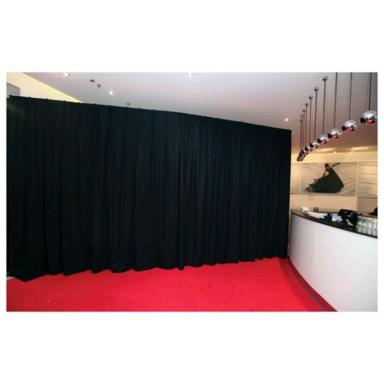 Wentex Pipe & Drape doek 300x300cm medium gloss satin zwart