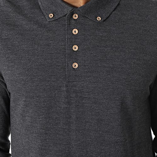 Polo Manches Longues Lincoln Gris Anthracite