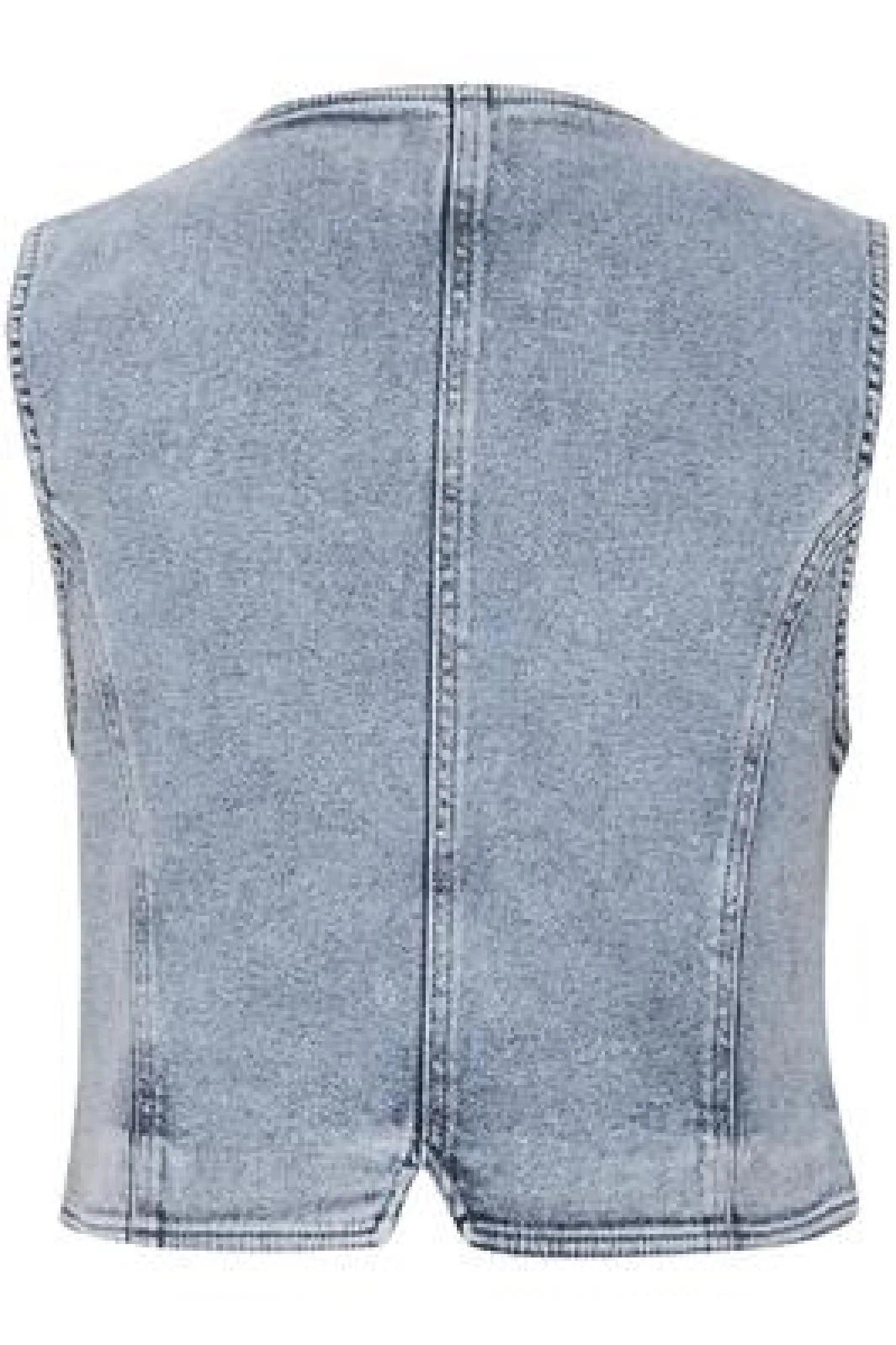 Gestuz SiwGZ short waistcoat light blue washed