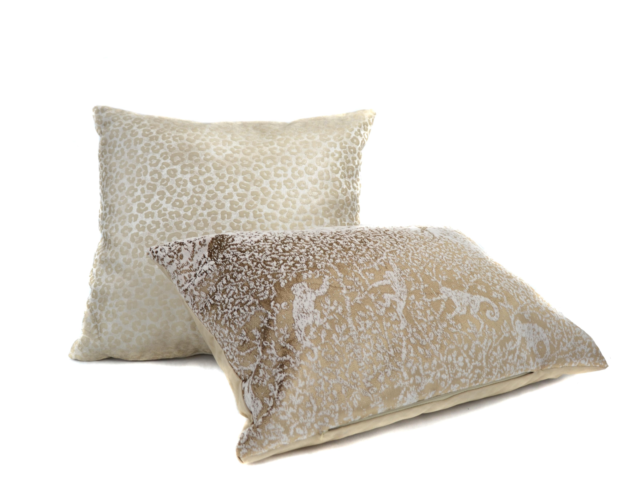 Kussen Castelleone panterprint zilver 45 x 45 cm