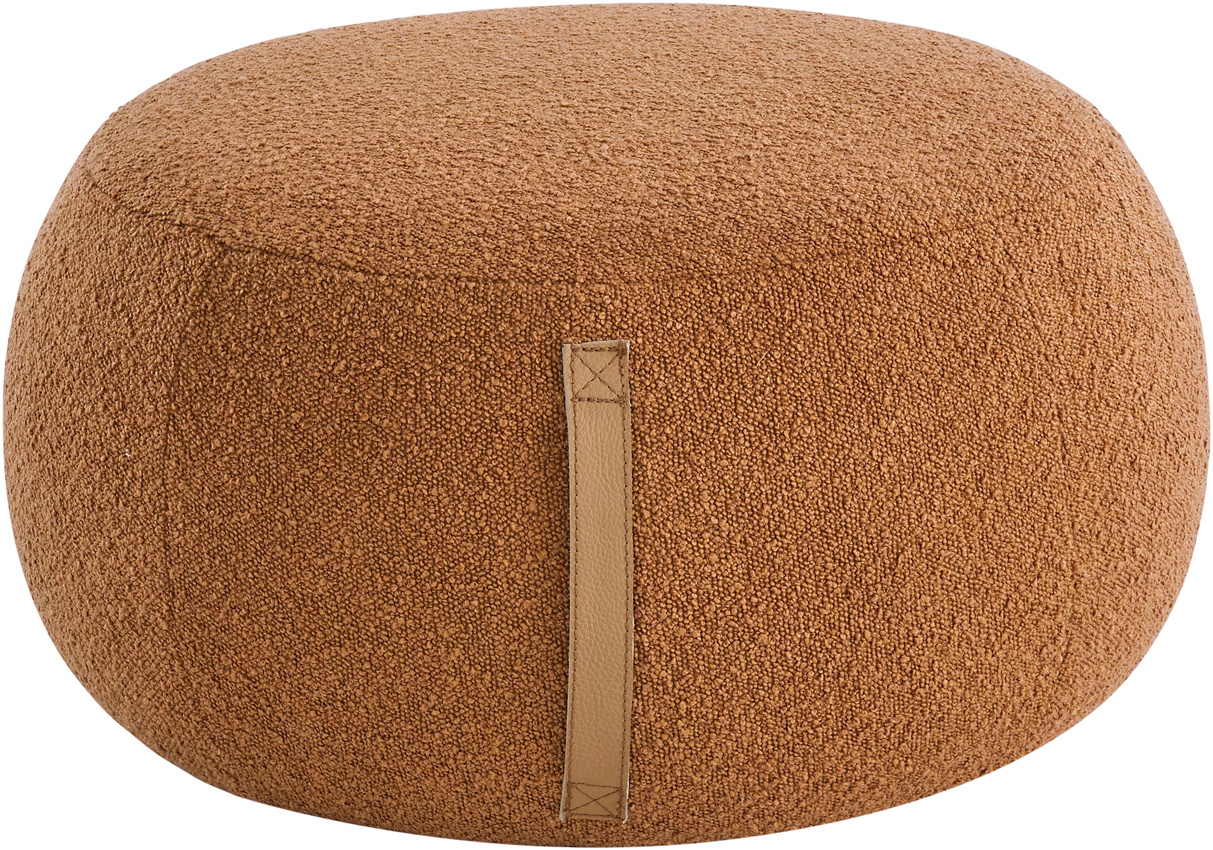 s.Oliver Hocker »Finnian, moderner Designhocker mit Lederriemen, softes Design« hochwertig, zum Wohlfühlen in Luxus-Microfaser/Struktur oder in Bouclé