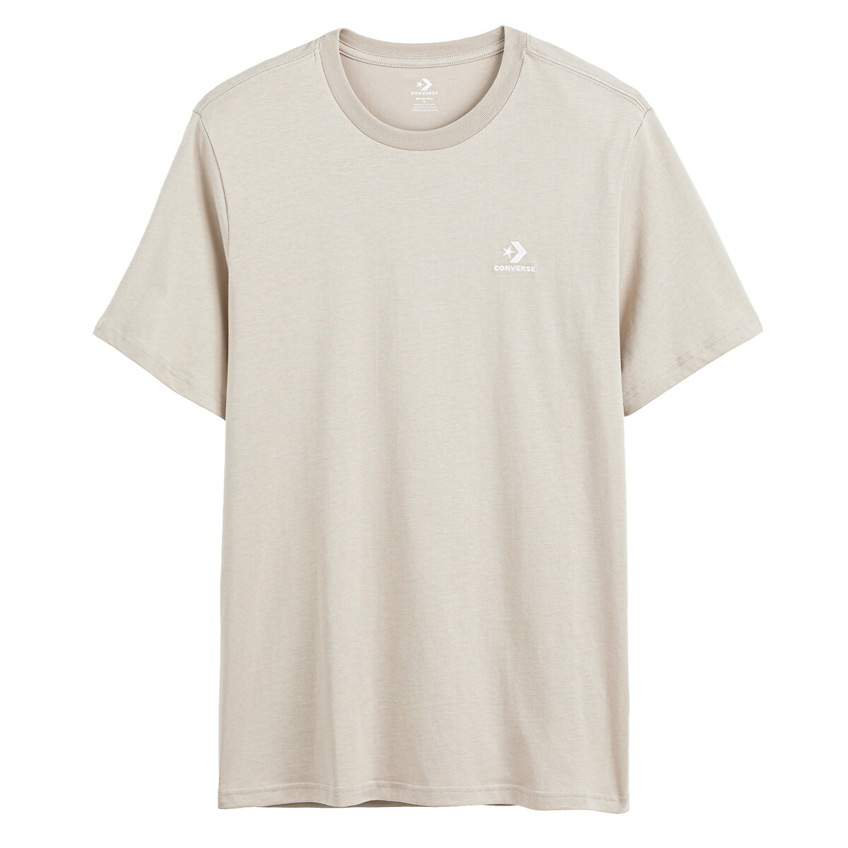 CONVERSE<br>Camiseta unissex, manga curta, com estampa de estrela e chevron