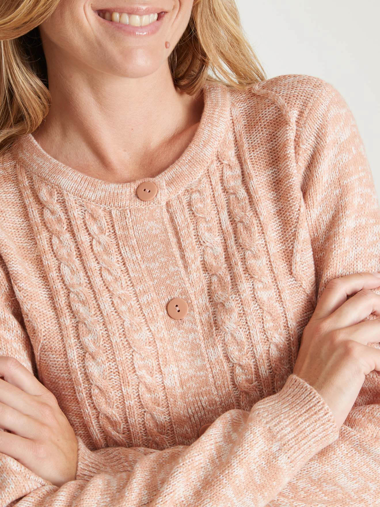 Cardigan en maille torsadée