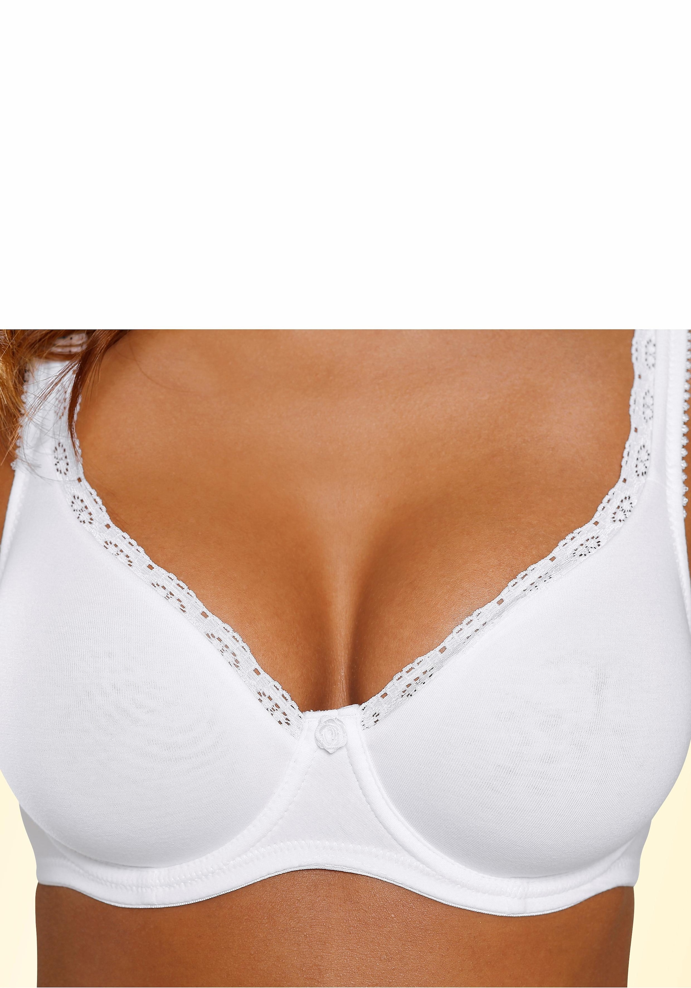petite fleur T-Shirt-BH, 2 Stücker Packung, mit ungefütterten, nahtlosen Cups, aus Baumwollqualität,